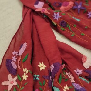 scarlet orchard scarf (purple flora)