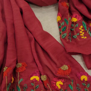 scarlet orchard scarf (pink flora)